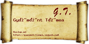 Gyémánt Tímea névjegykártya