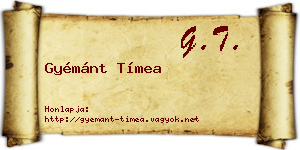 Gyémánt Tímea névjegykártya